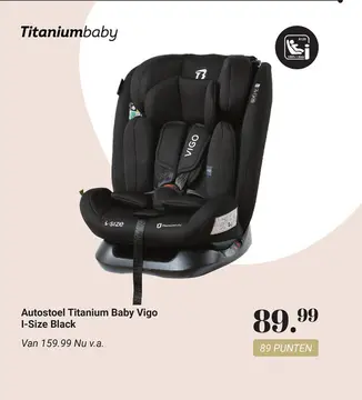 Aanbieding: Autostoel Titanium Baby Vigo I-Size Black