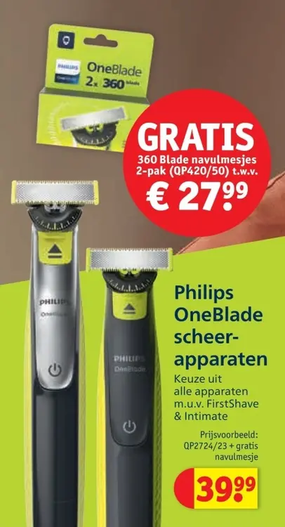 Aanbieding: Philips OneBlade scheerapparaten