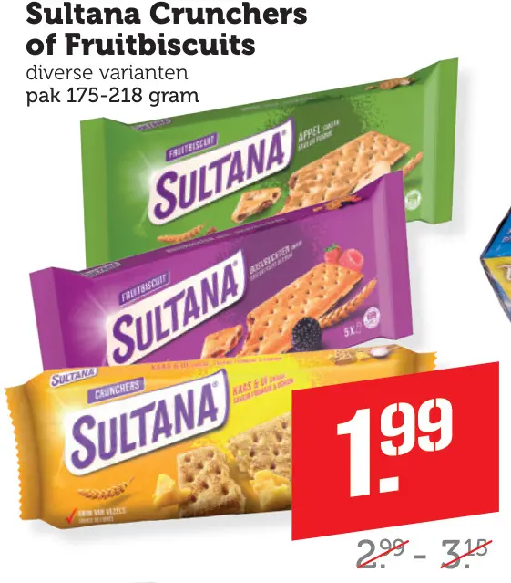 Aanbieding: Crunchers of Fruitbiscuits