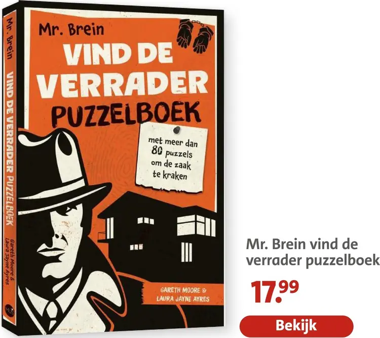 Aanbieding: Mr. Brein vind de verrader puzzelboek