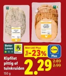 Aanbieding: Kipfilet pittig of tuinkruiden