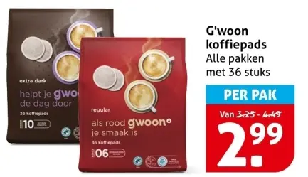Aanbieding: koffiepads