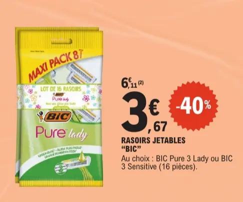 Promotie: Rasoirs jetables