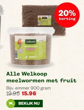 Aanbieding: Alle Welkoop meelwormen met fruit