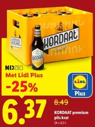 Aanbieding: KORDAAT premium pils krat