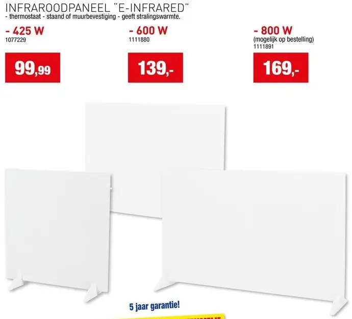 Promotie: Infraroodpaneel E-Infrared