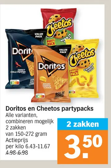 Promotie: Doritos en Cheetos partypacks