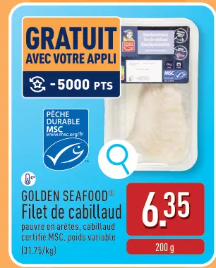 Offre: GOLDEN SEAFOOD® Filet de cabillaud