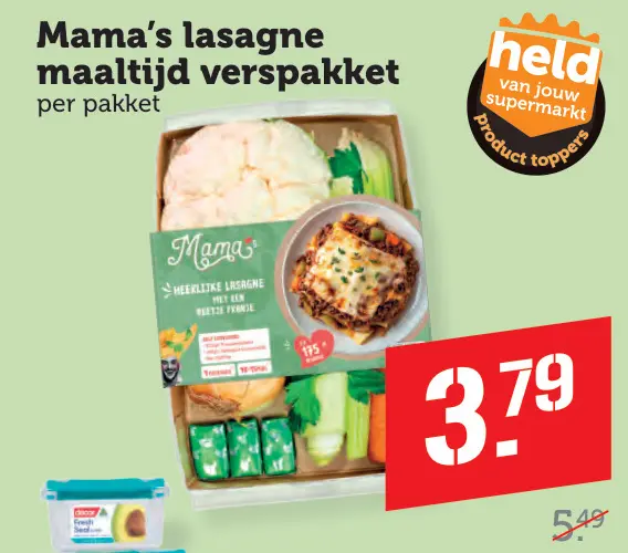 Aanbieding: Mama's lasagne maaltijd verspakket