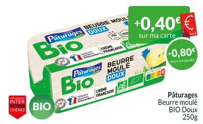 Offre: Beurre moulé BIO Doux