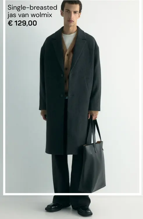 Aanbieding: Single-breasted jas van wolmix