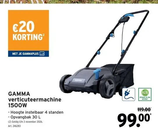 Promotie: verticuteermachine