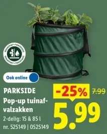 Aanbieding: Pop-up tuinafvalzakken