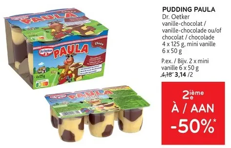 Offre: Pudding paula