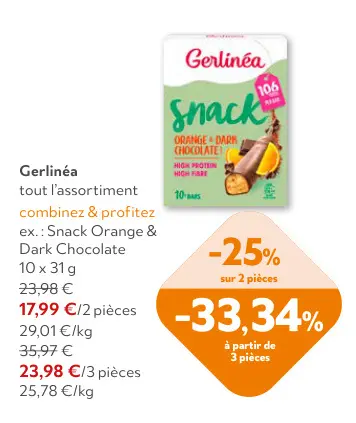 Offre: Snack Orange & Dark Chocolate