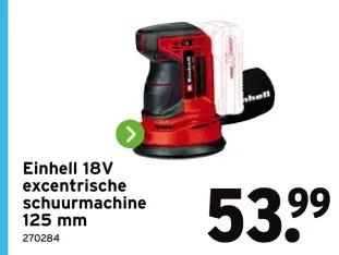 Aanbieding: Einhell 18V excentrische schuurmachine