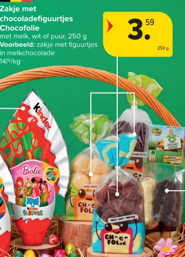 Promotie: Zakje met chocoladefiguurtjes
