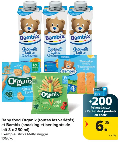 Offre: Baby food Organix et Bambix