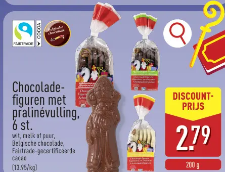 Promotie: Chocoladefiguren met pralinévulling