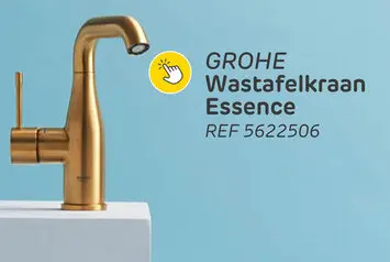 Promotie: Grohe wastafelkraan essence m-size goud geborsteld