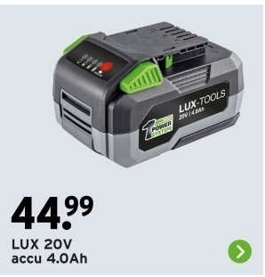 Aanbieding: LUX 20V accu