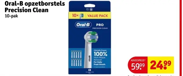 Aanbieding: Oral-B opzetborstels Precision Clean