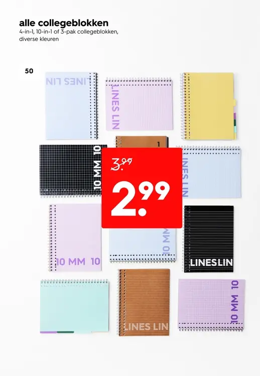 Aanbieding: Alle collegeblokken