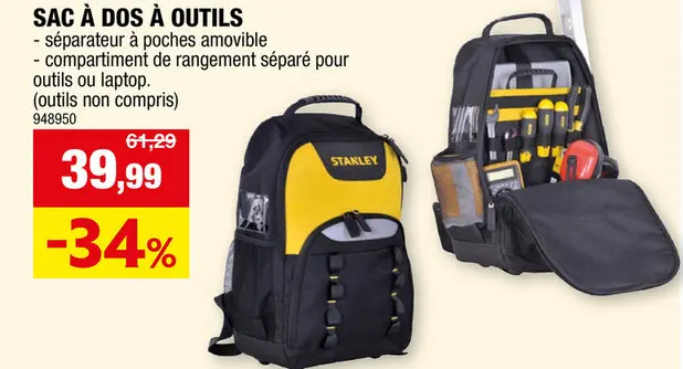 Offre: Stanley sac à  dos porte-outils