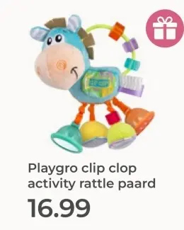Aanbieding: clip clop activity rattle paard