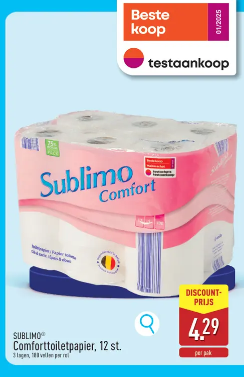 Aanbieding: Comforttoiletpapier