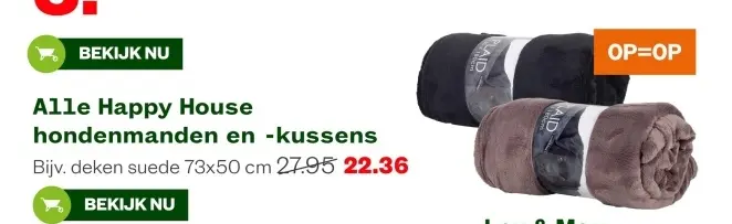 Aanbieding: Happy House hondenmanden en -kussens