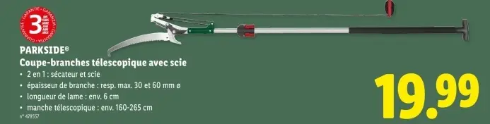 Offre: Coupe-branches télescopique avec scie