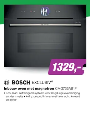 Aanbieding: Inbouw oven met magnetron CMG736AB1F