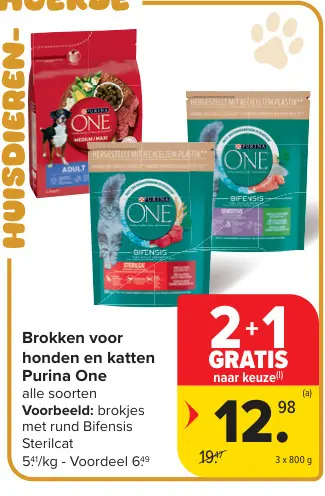 Promotie: Brokken voor honden en katten