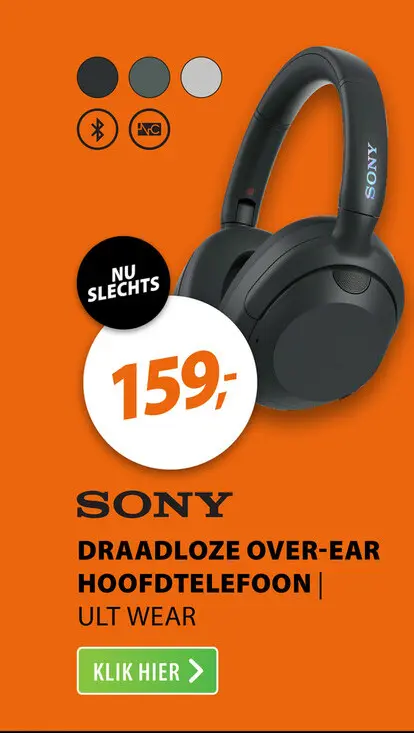 Aanbieding: Sony ULT WEAR Zwart