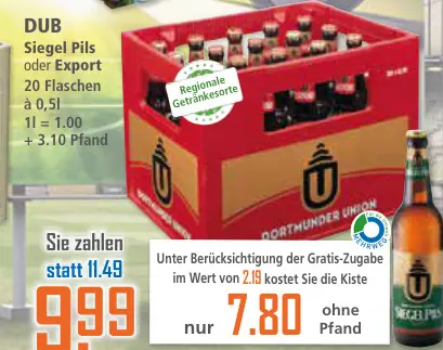 Aanbieding: DUB Siegel Pils oder Export