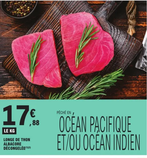 Offre: Longe de thon albacore décongelée