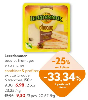 Offre: Fromages En Tranches Le Croque