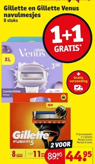 Promotie: Gillette en Gillette Venus navulmesjes