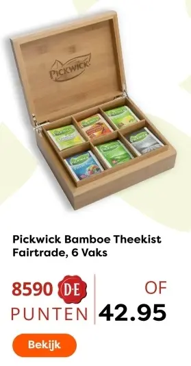 Aanbieding: Bamboe Theekist 6 Vaks
