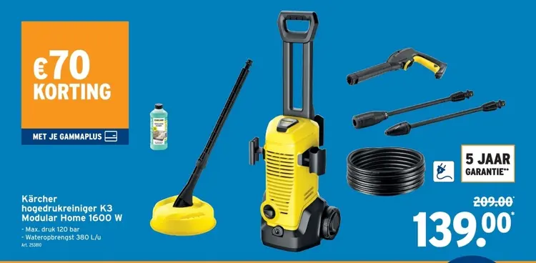 Promotie: Kärcher hogedrukreiniger K3 Modular Home 1600