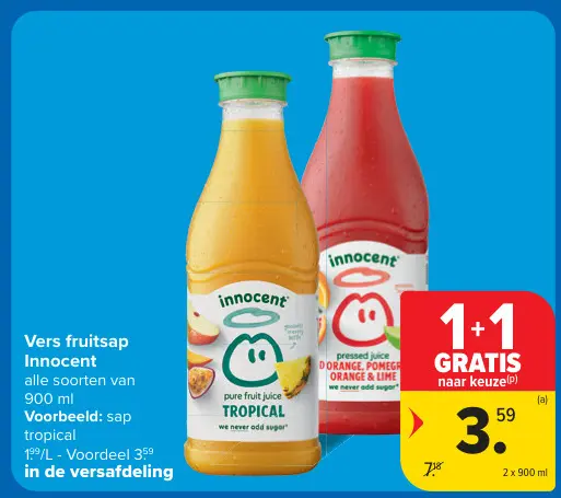 Promotie: Vers fruitsap