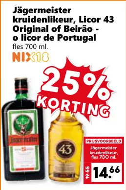 Aanbieding: Kruidenlikeur, Licor 43 Original of Beirão - o licor de Portugal
