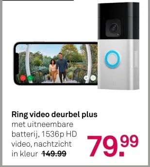 Aanbieding: Ring video deurbel plus