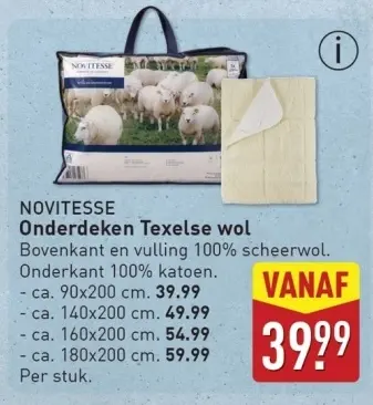 Aanbieding: Onderdeken Texelse wol