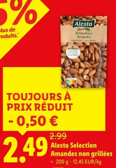 Offre: Amandes non grillées
