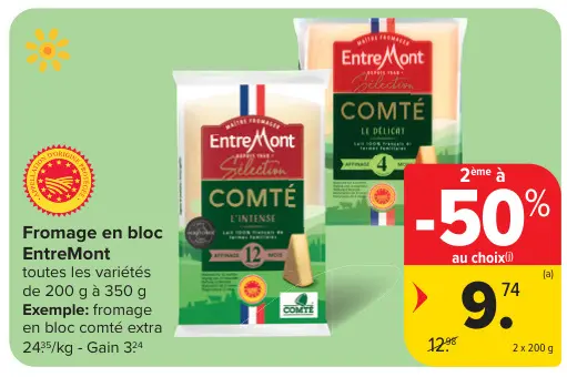Offre: Fromage en bloc Comté