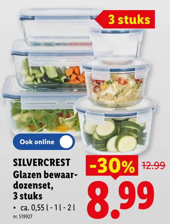 Promotie: Glazen bewaardoosset