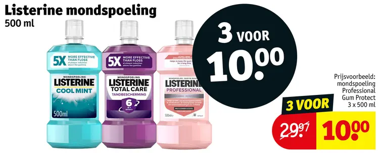 Aanbieding: Listerine mondspoeling