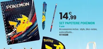 Offre: SET PAPETERIE POKÉMON